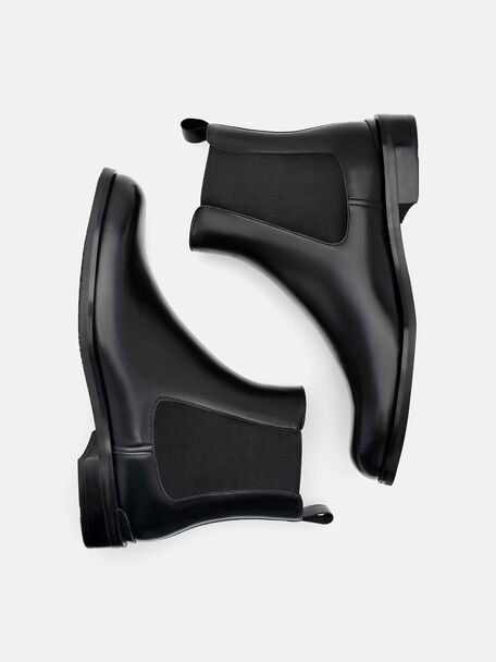 Chace Leather Chelsea Boots, Black