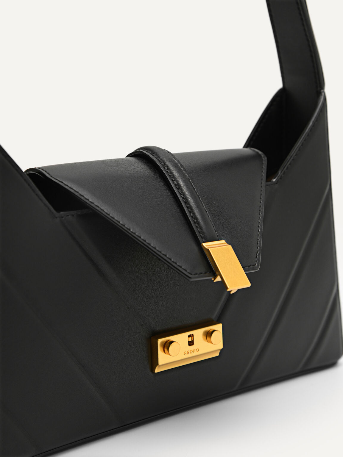 PEDRO Studio Francoise Leather Shoulder Bag, Black
