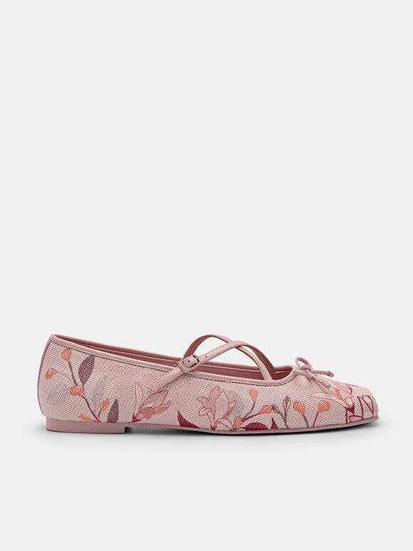 Nica Fabric Ballerina Flats, Blush
