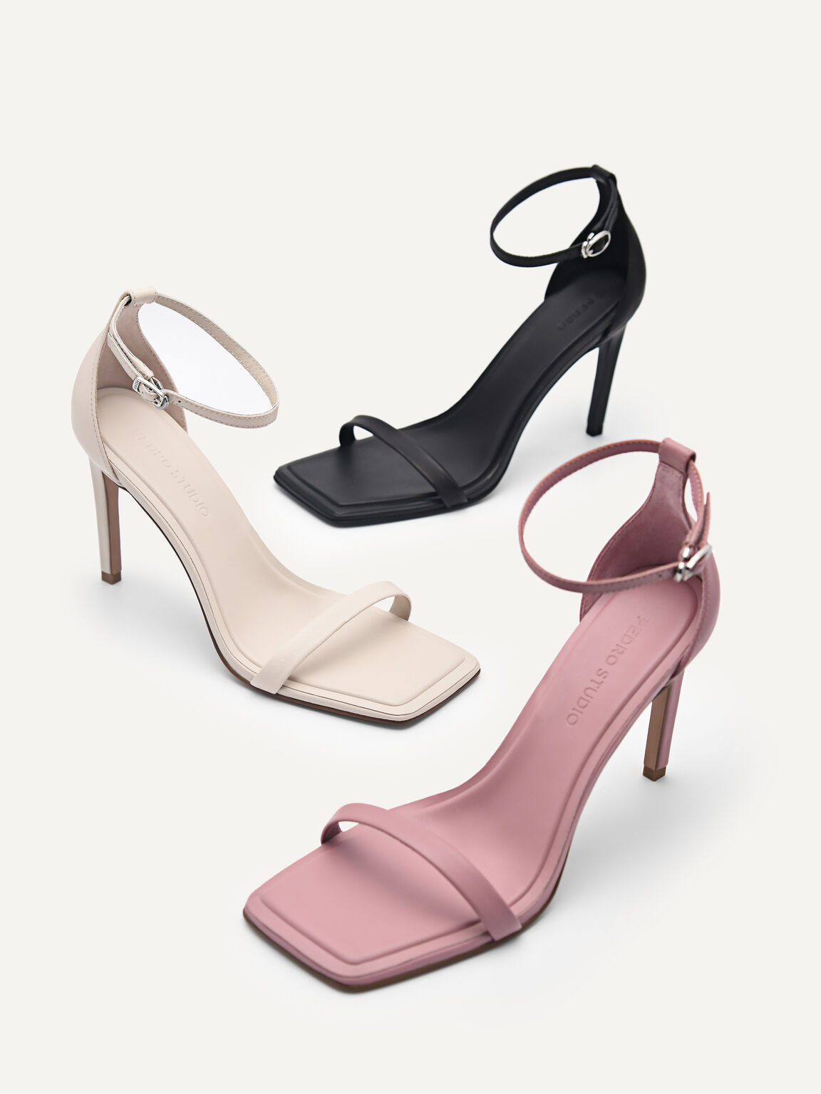 PEDRO Studio Donna Leather Heels, Blush
