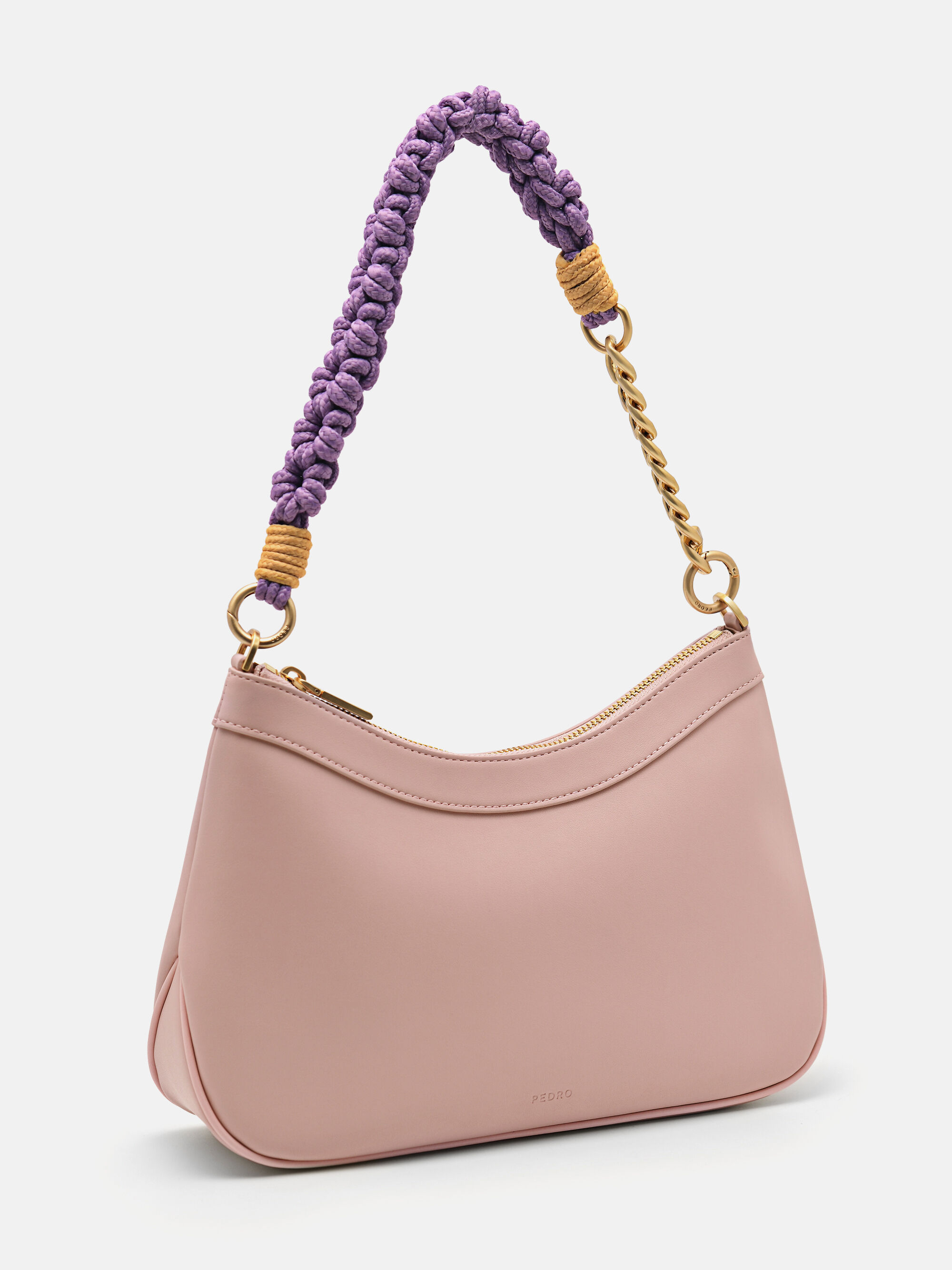 Light Pink Slouchy Shoulder Bag with 