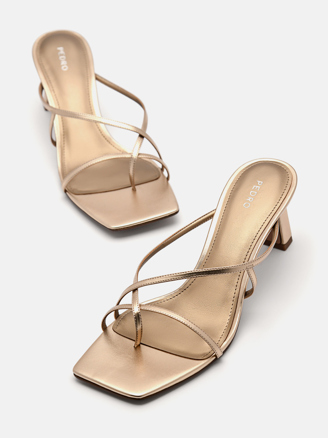 Gwyneth Heel Sandals, Gold