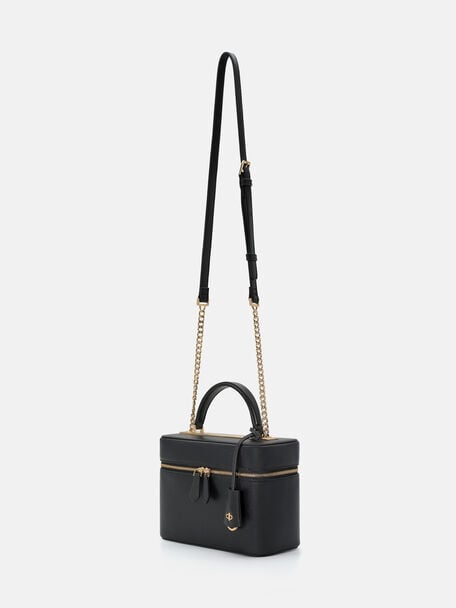 Ari Leather Shoulder Bag, Black