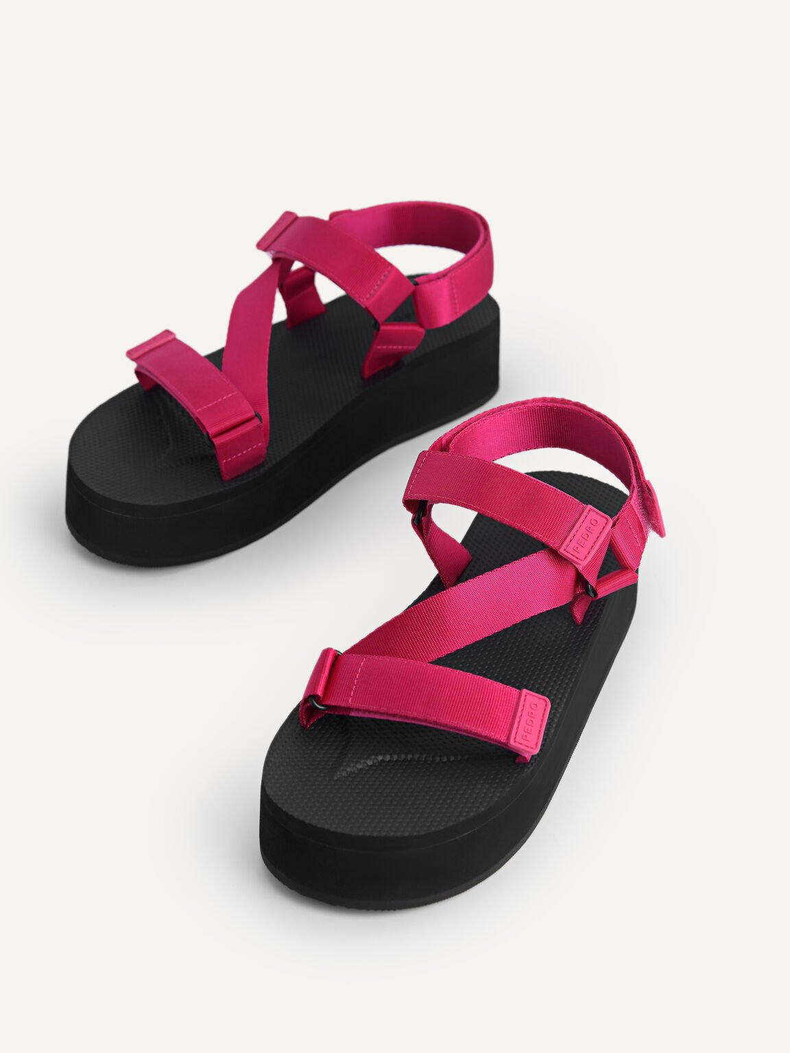 Flatform Sandals, Fuchsia
