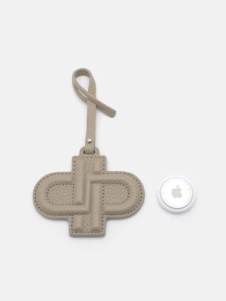 PEDRO Circular AirTag Bag Charm, Taupe Tumble
