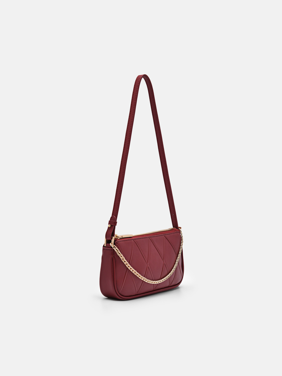 Maddy Leather Sling Pouch, Wine