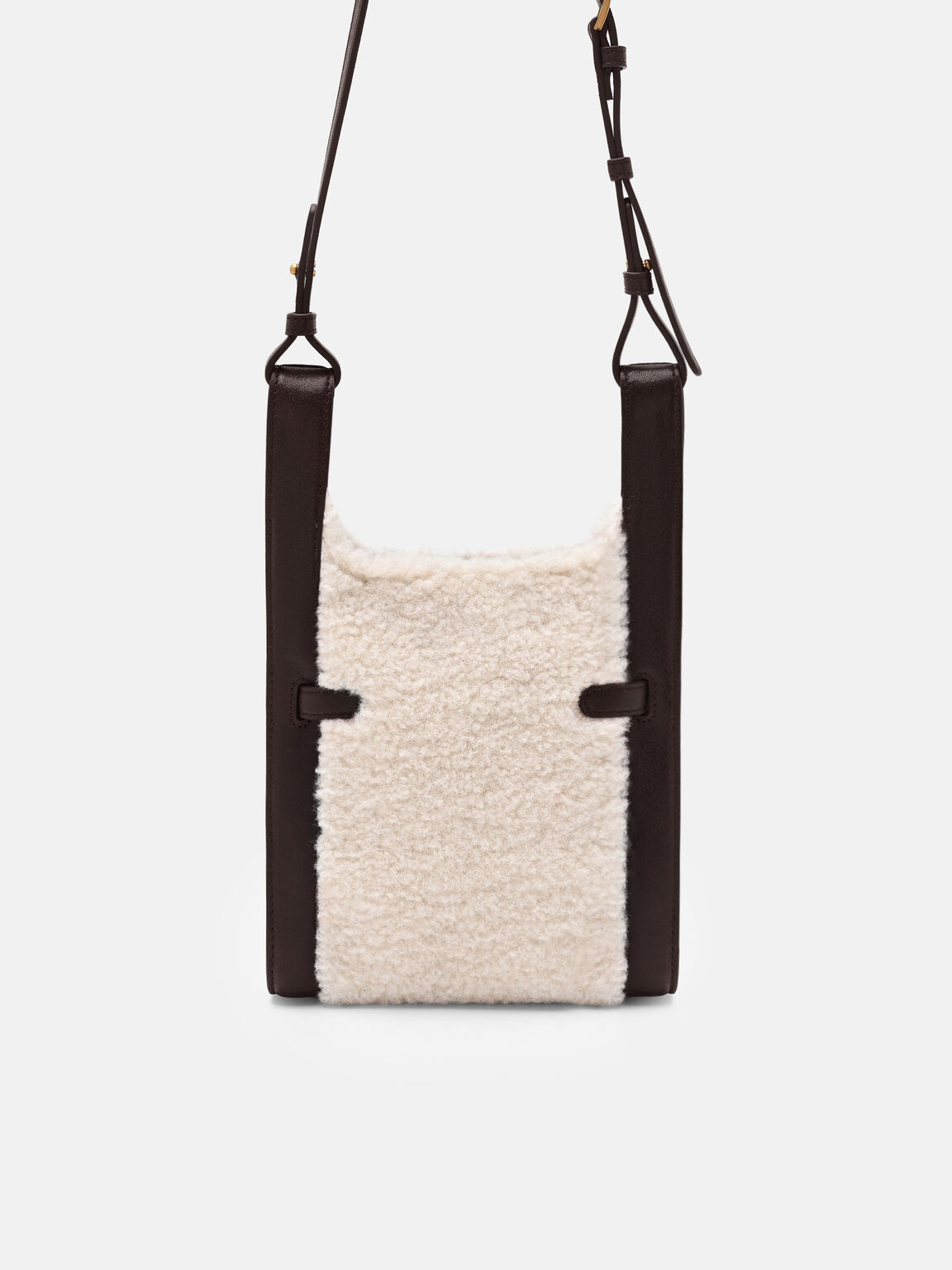 Danielle Leather Sling Pouch, Multi Fur