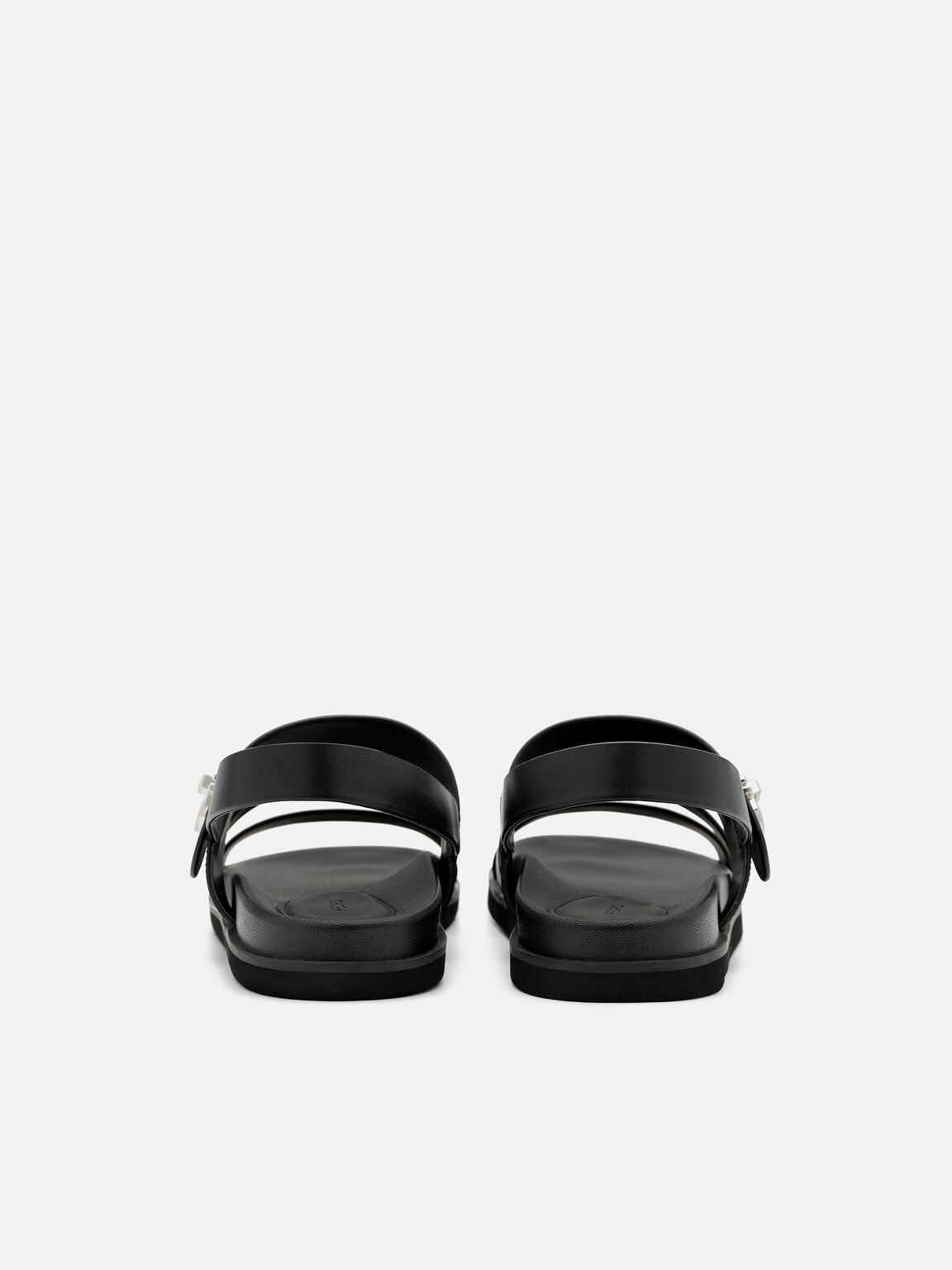 Sienna Leather Slingback Sandals, Black
