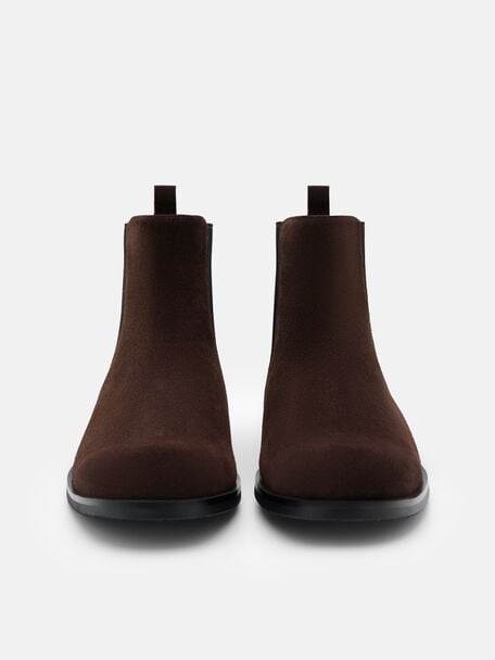 Chace Suede Chelsea Boots, Espresso Brown Suede