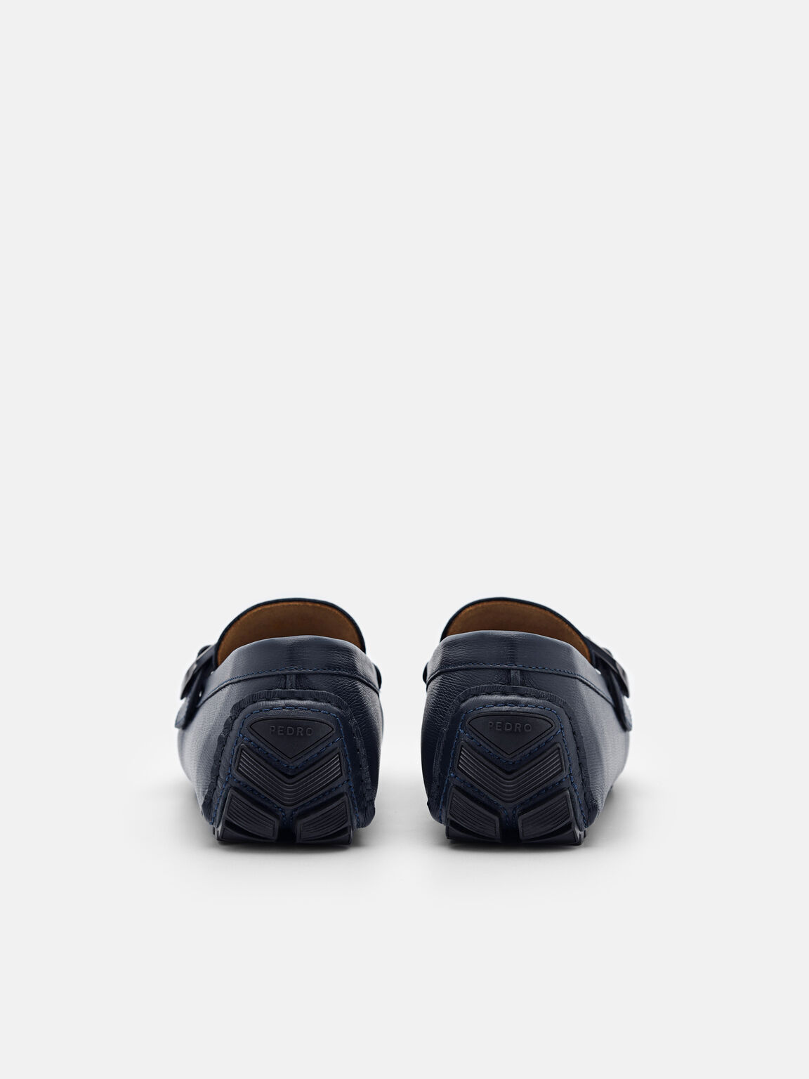 Helix Leather Moccasins, Navy