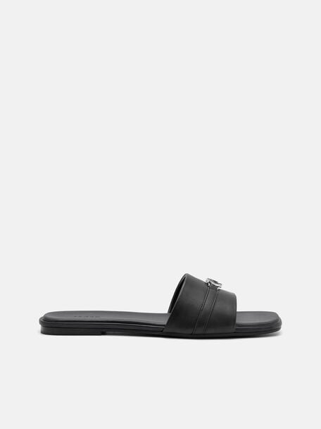Leather Sandals, Black