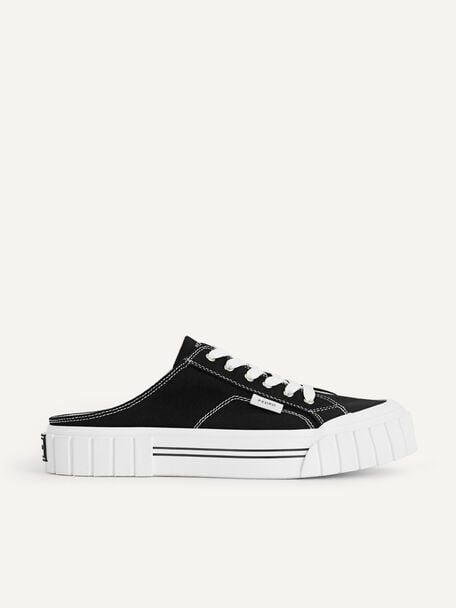 Canvas Slip-On Sneakers, Black