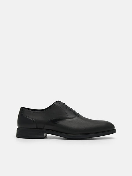 Altitude Lightweight Leather Oxford Shoes, Black
