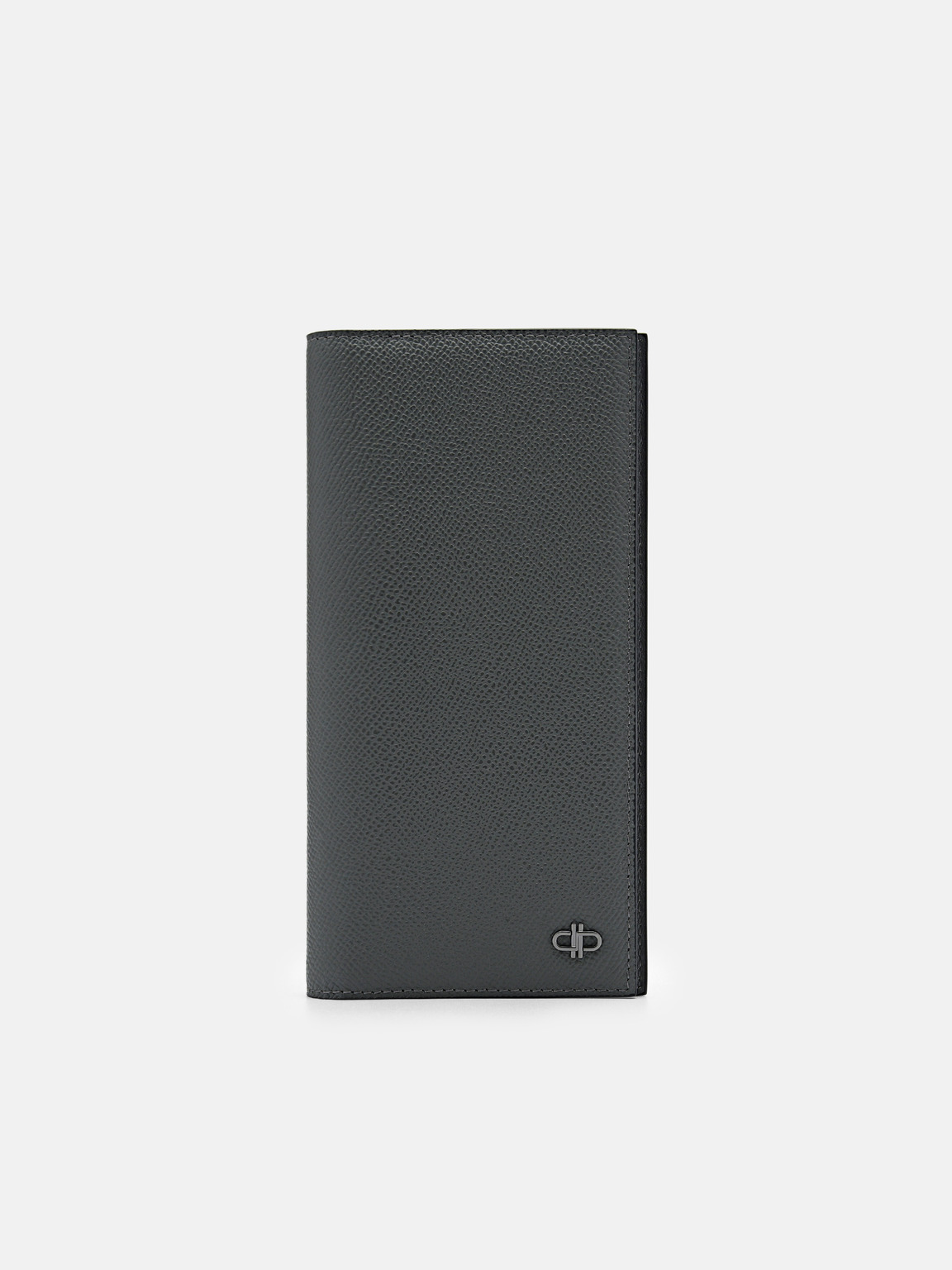 PEDRO Icon Leather Long Wallet, Dark Grey