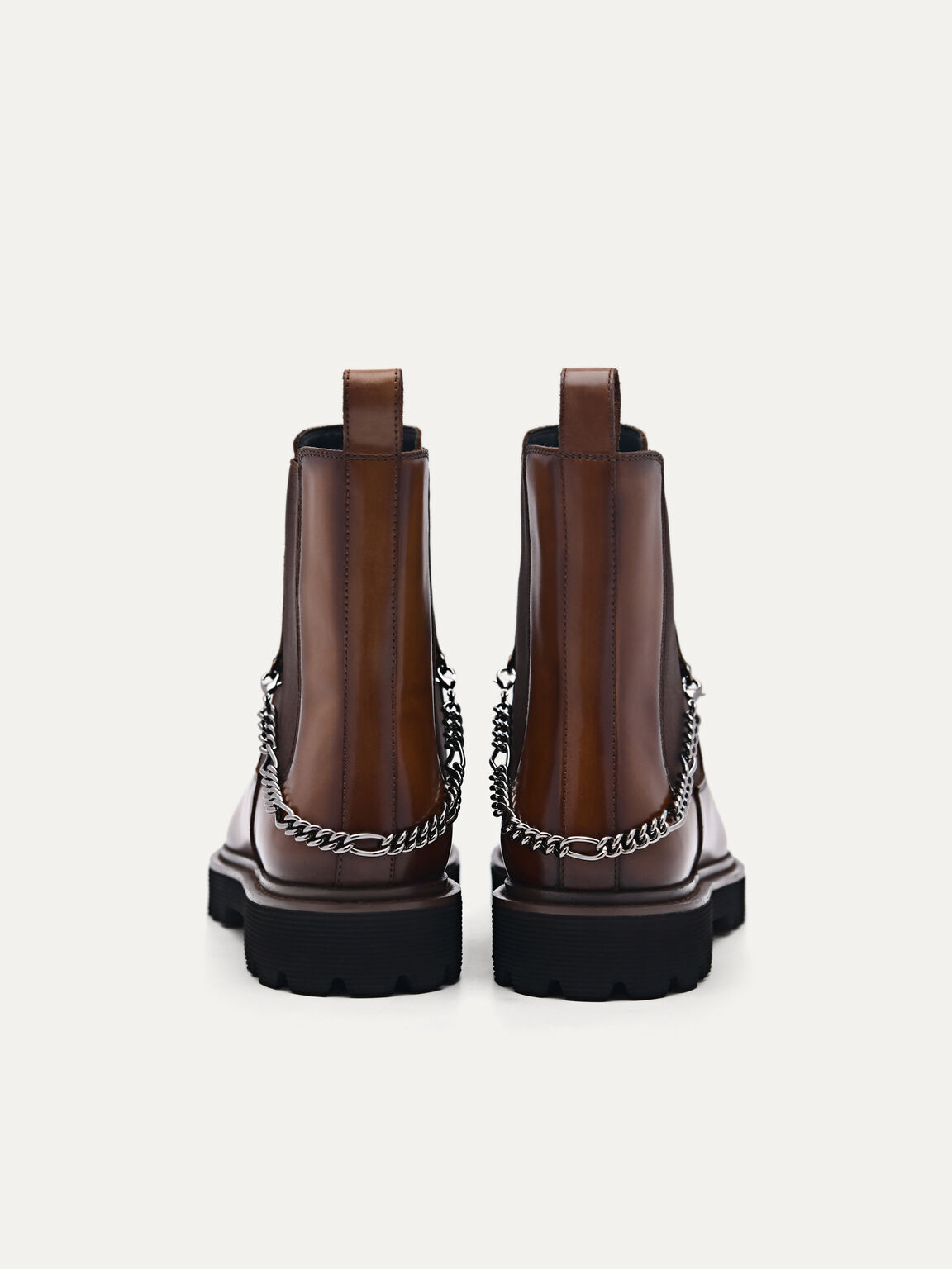Leather Sistrah Boots, Dark Brown