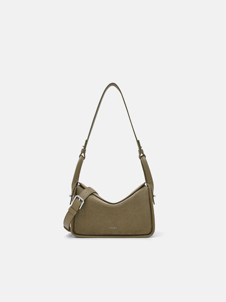 Suede Demi Bag, Olive Suede