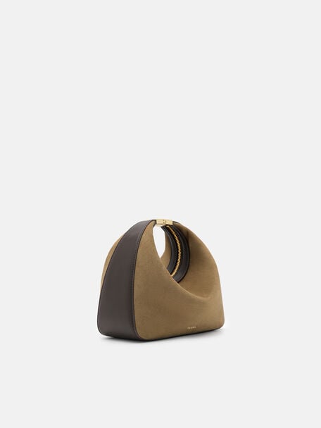 Jatte Crescent Bag, Dark Camel