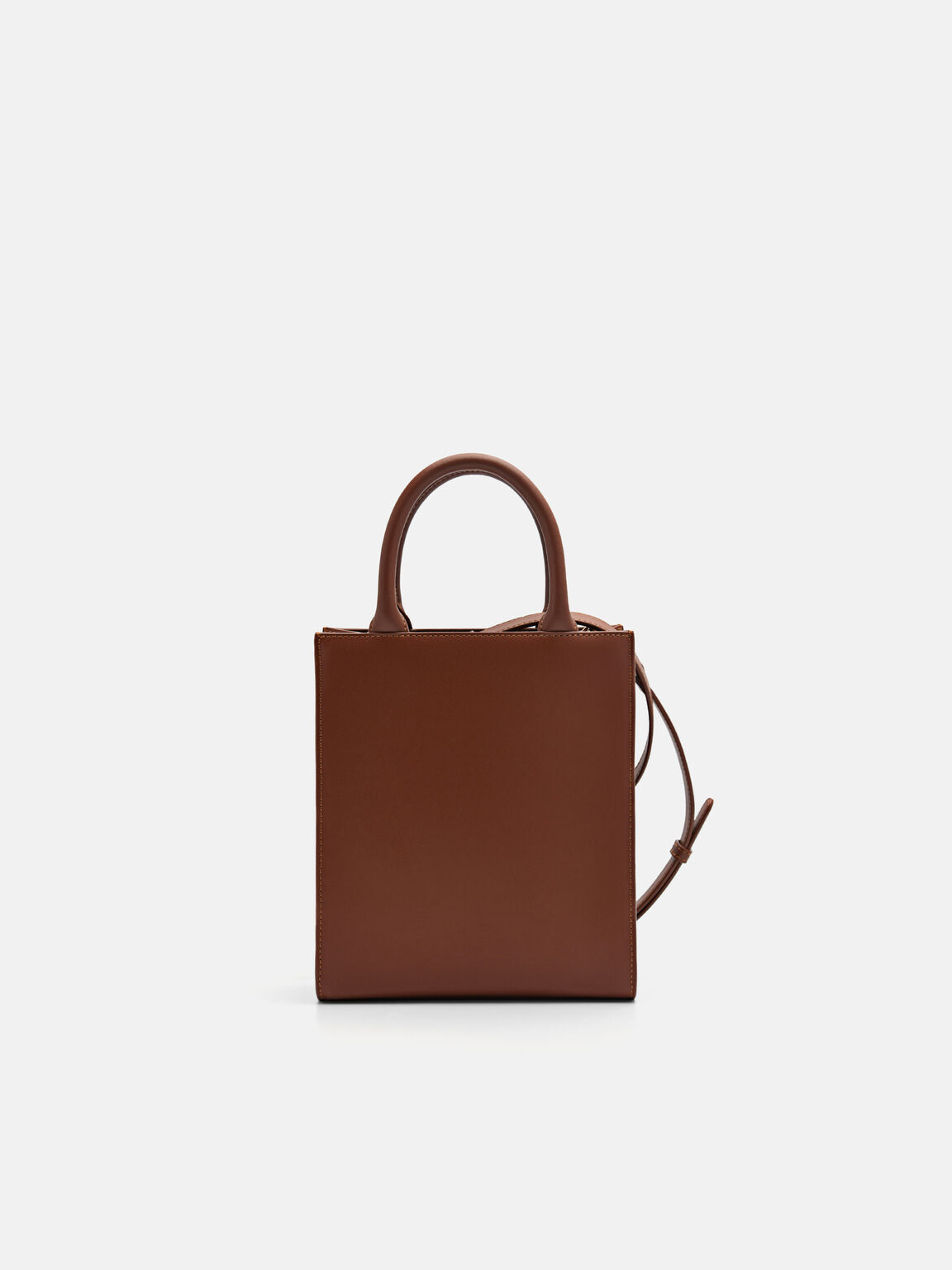 PEDRO Icon Leather Tote Bag, Dark Brown