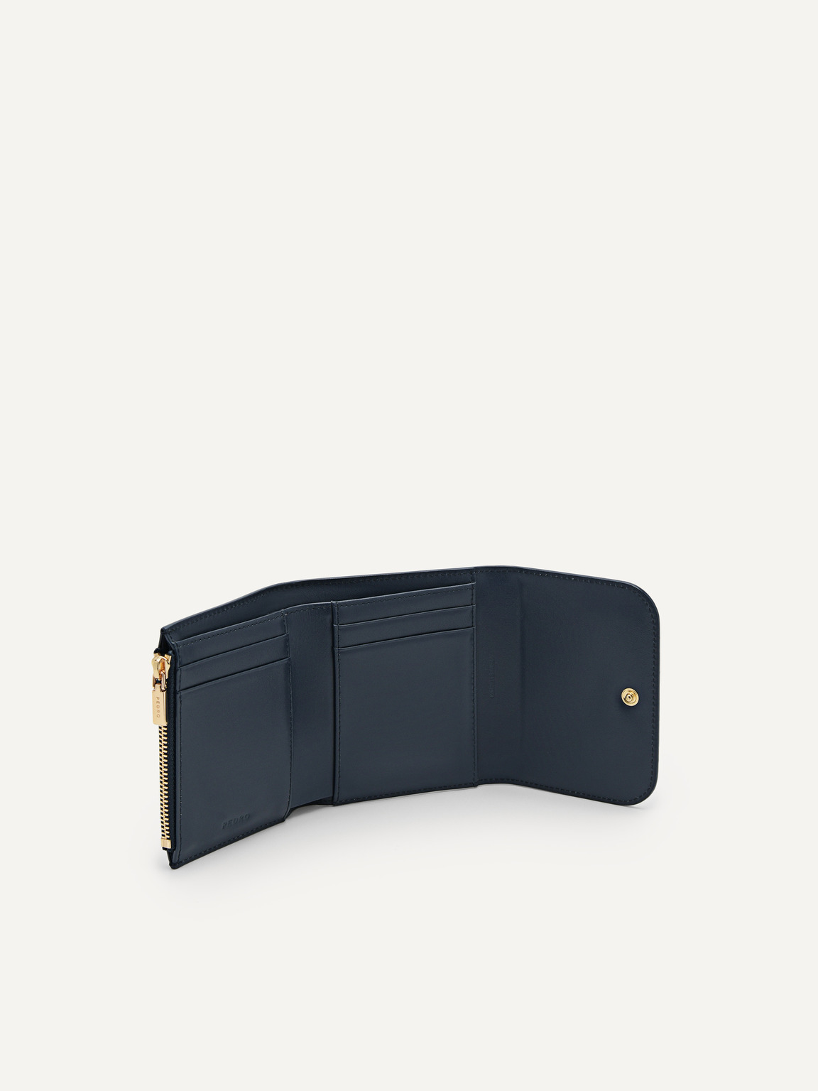 PEDRO Studio Leather Tri-Fold Wallet, Navy