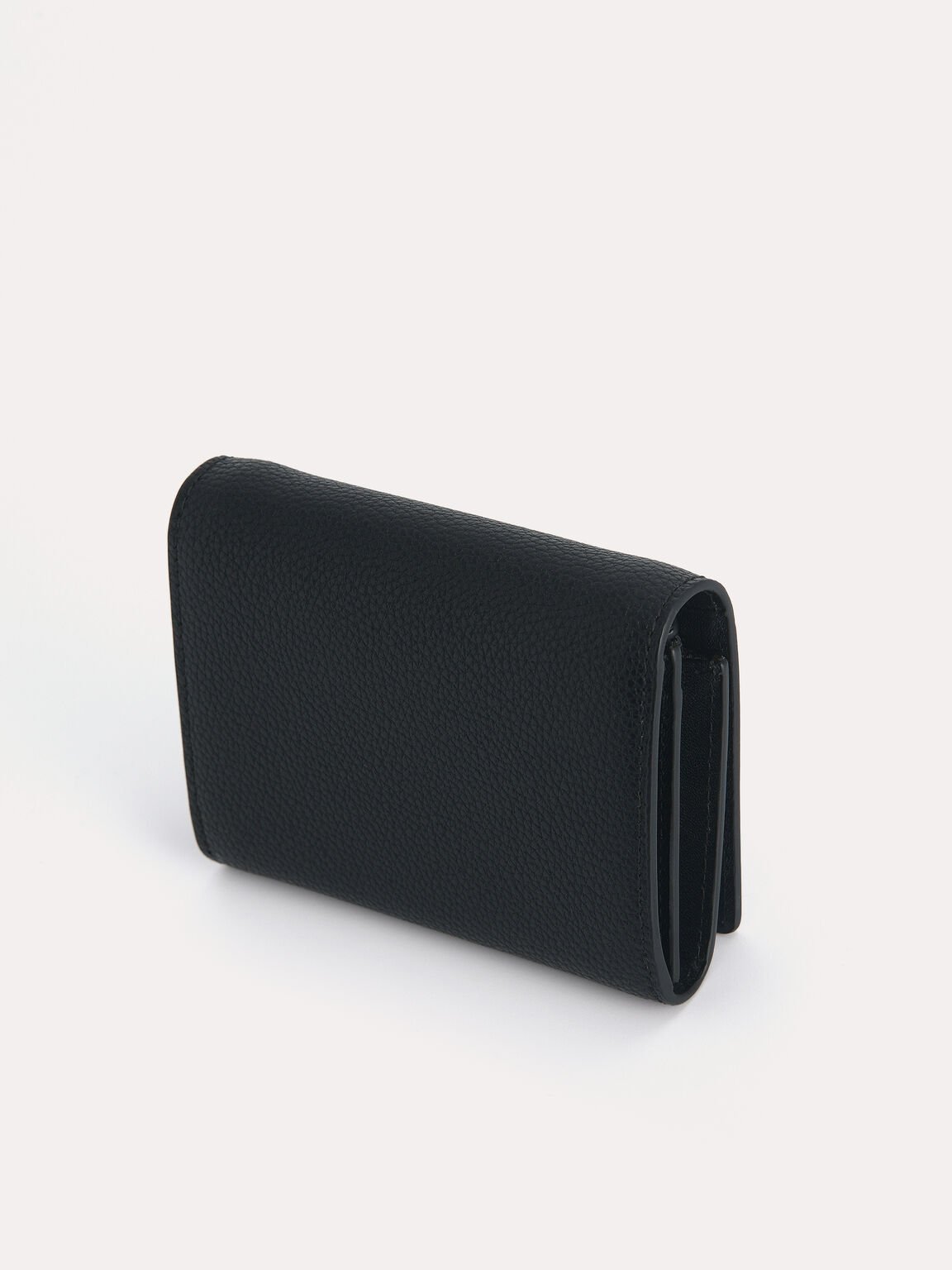 Textured Leather Pouch, Black