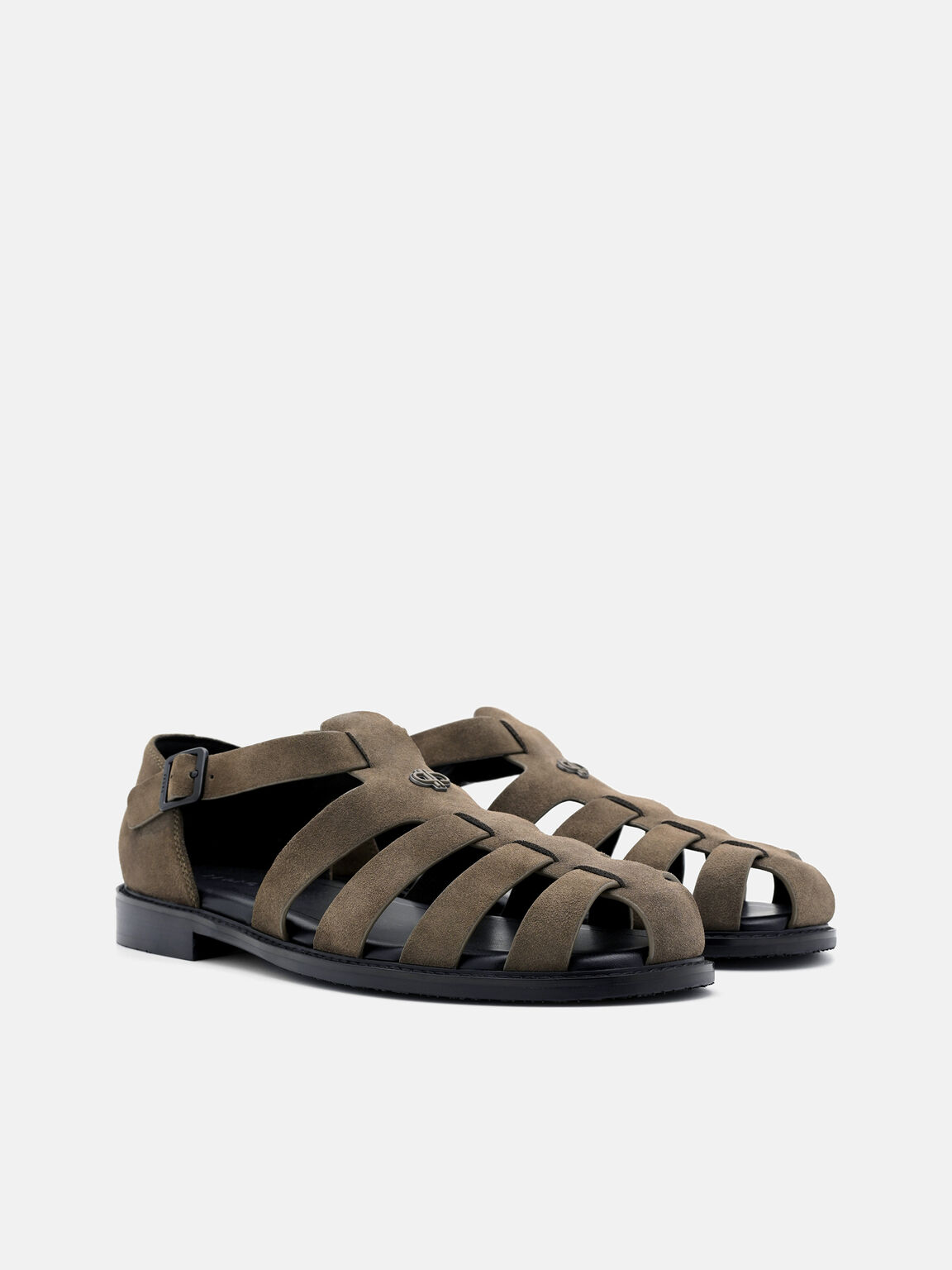 Brent Suede Sandals, Olive