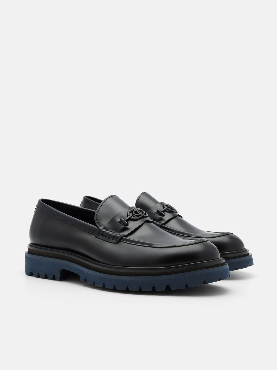 PEDRO Icon Leather Loafers, Black2