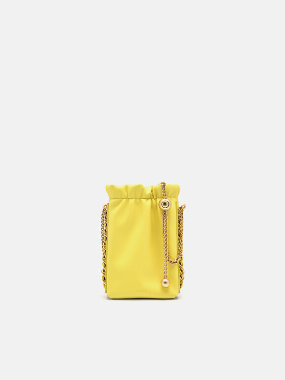Chain Sling Pouch, Yellow