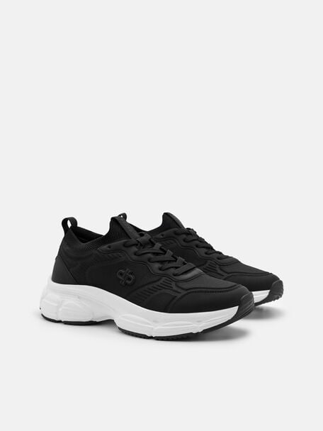 Nyx Knitted Sneakers, Black