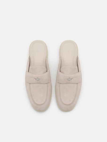 Roam Suede Mules, Beige Suede