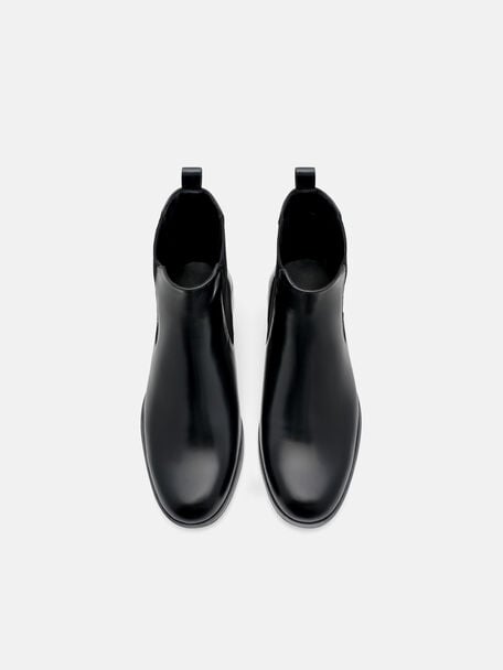Chace Leather Chelsea Boots, Black