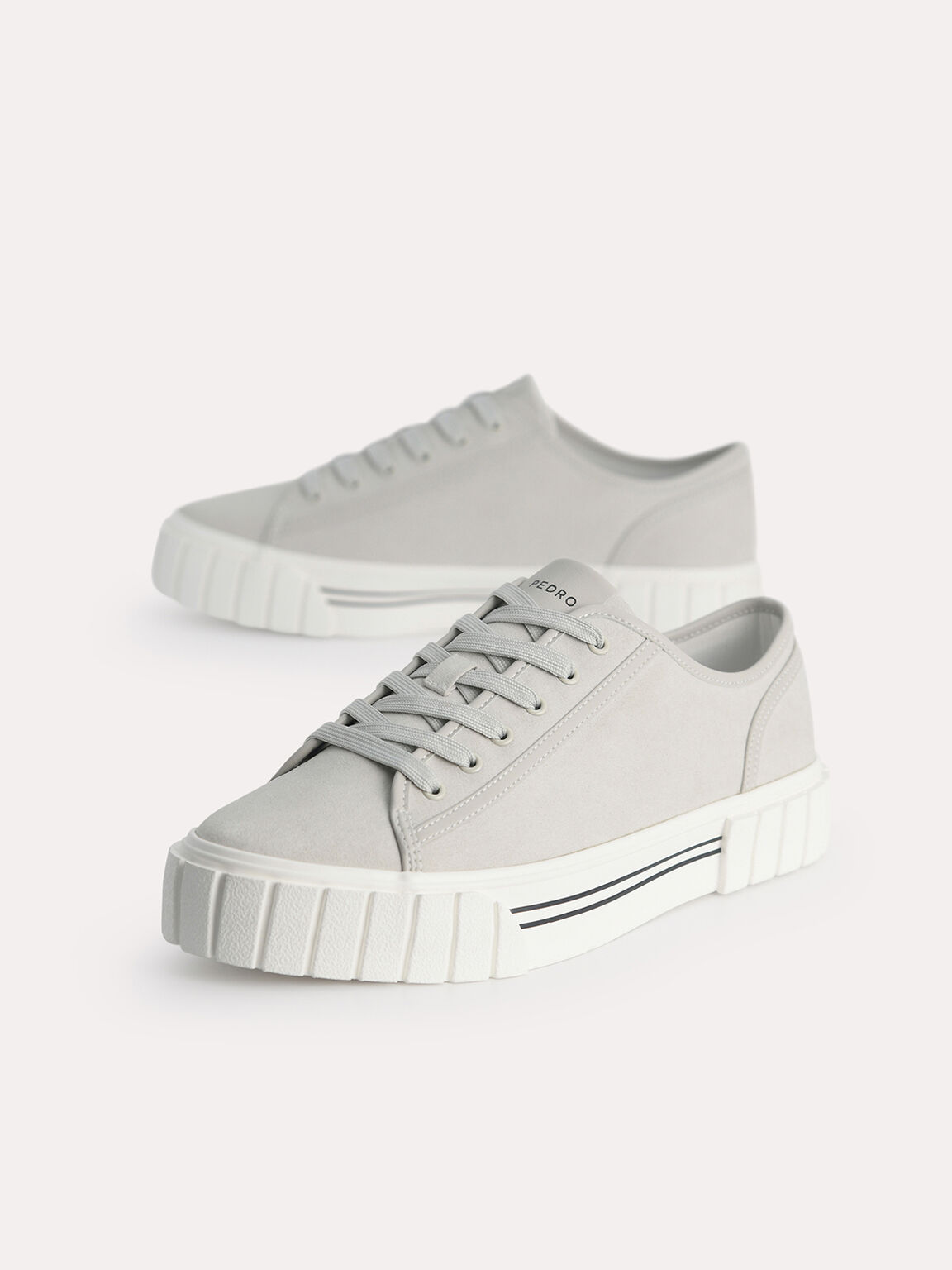Beat Platform Sneakers, Light Grey