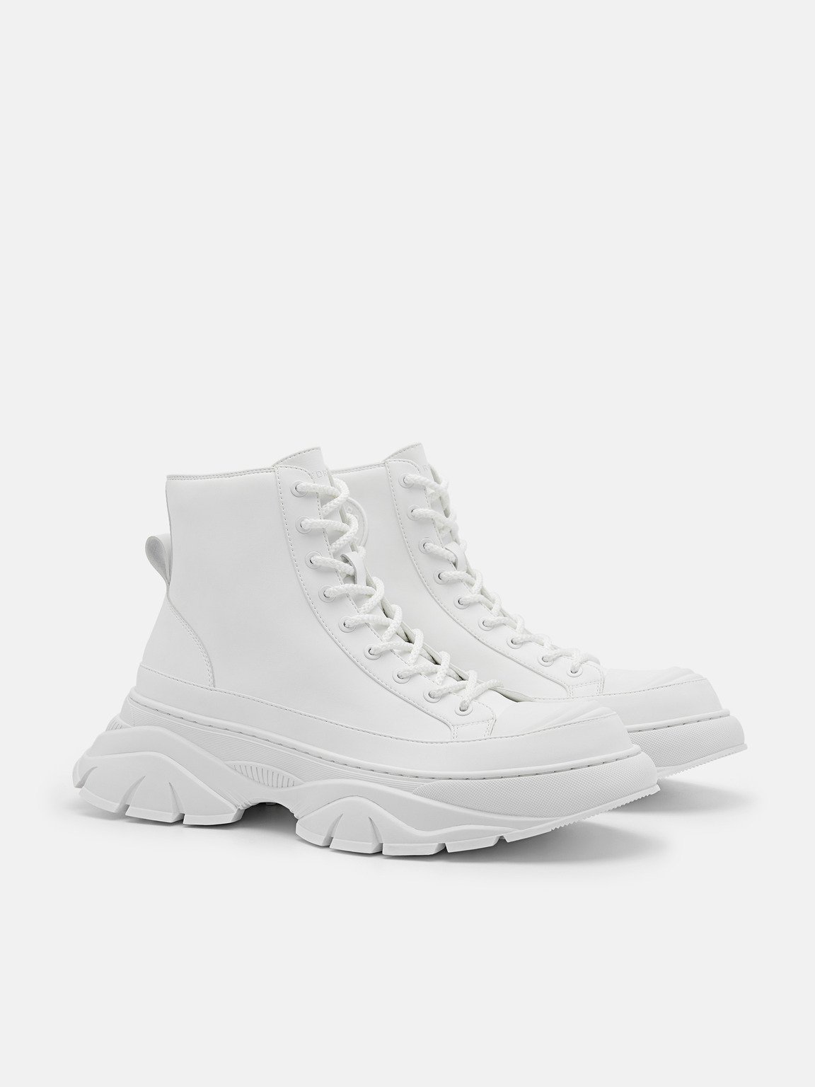 Hybrix Lace-Up Boots, White