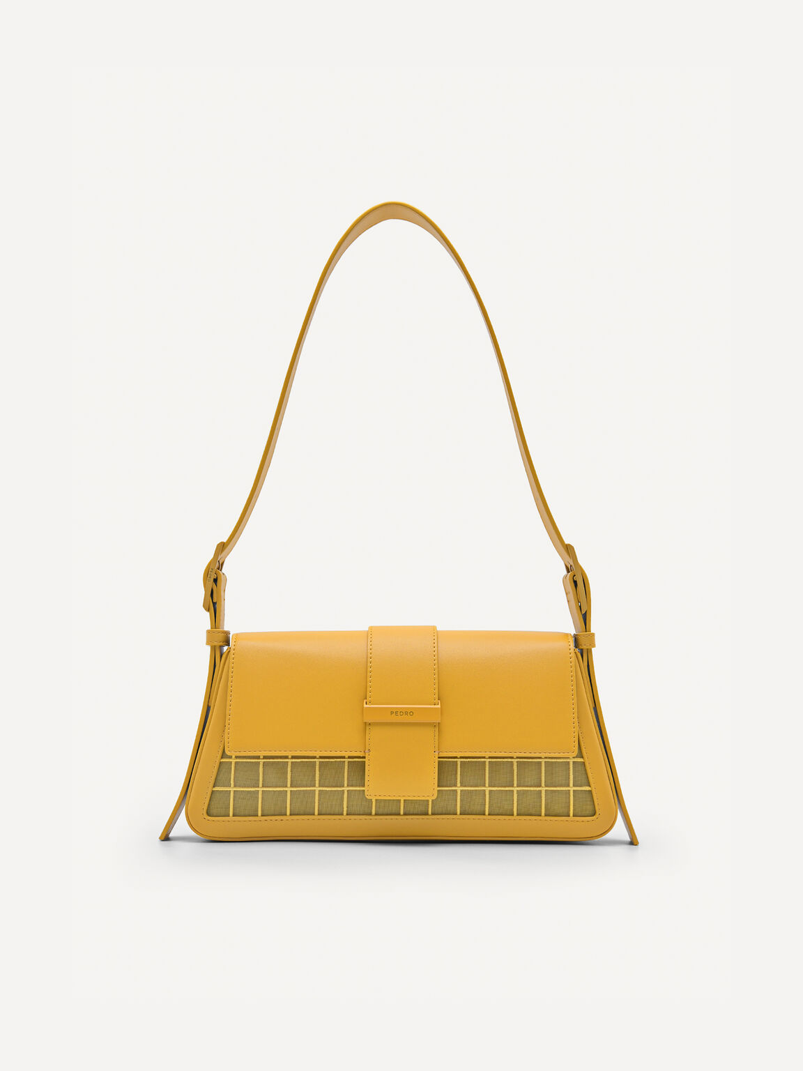 Capri Mesh Shoulder Bag, Yellow