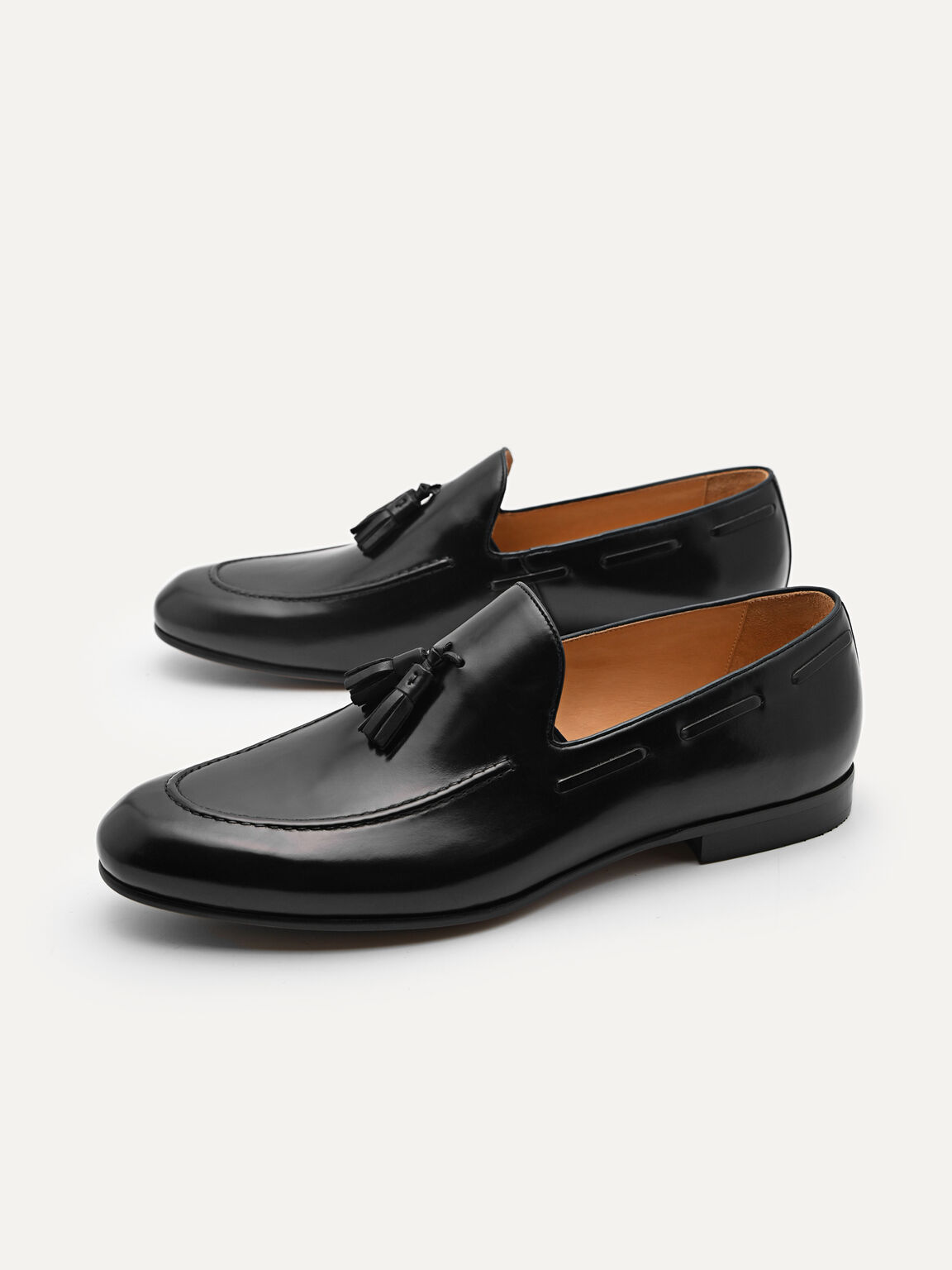 Leather Tasselled Loafer, Black