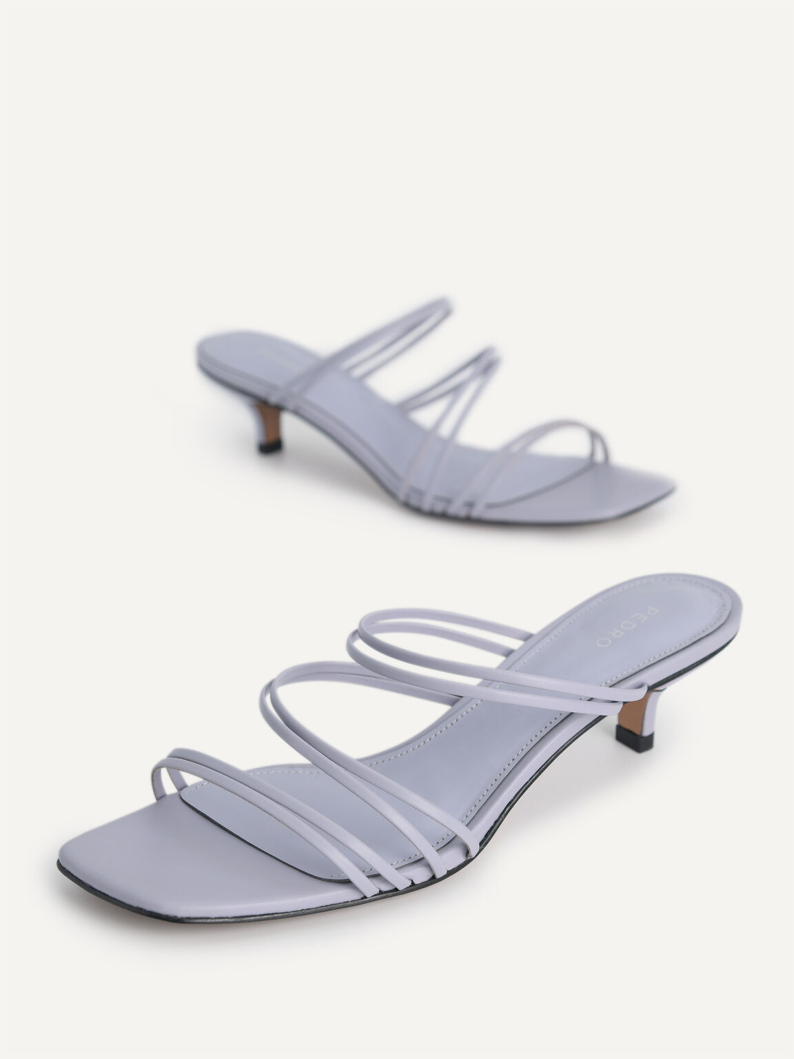 Strappy Heeled Sandals, Lilac