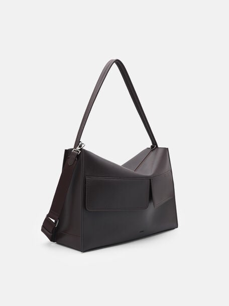 Slouch Crossbody Bag, Dark Brown
