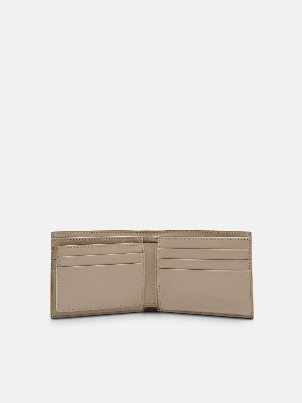 Leather Bi-Fold Insert Wallet, Taupe