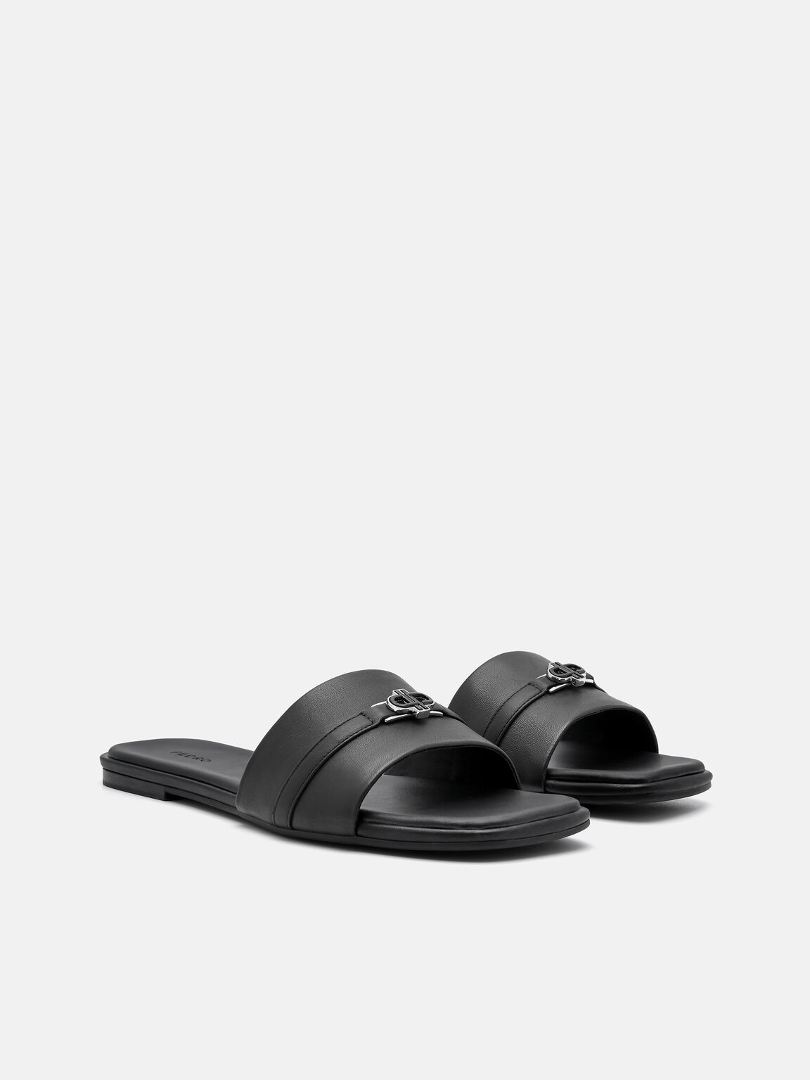 Leather Sandals, Black