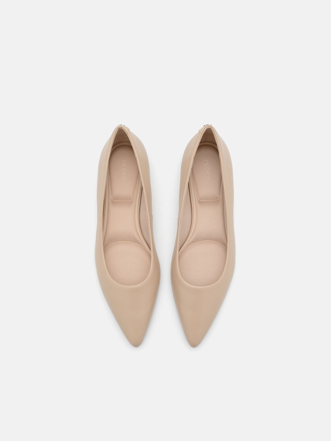 Quinn Leather Flats, Nude
