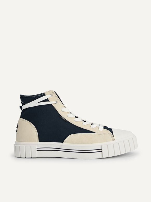 Beat Lace-Up Sneakers, Navy