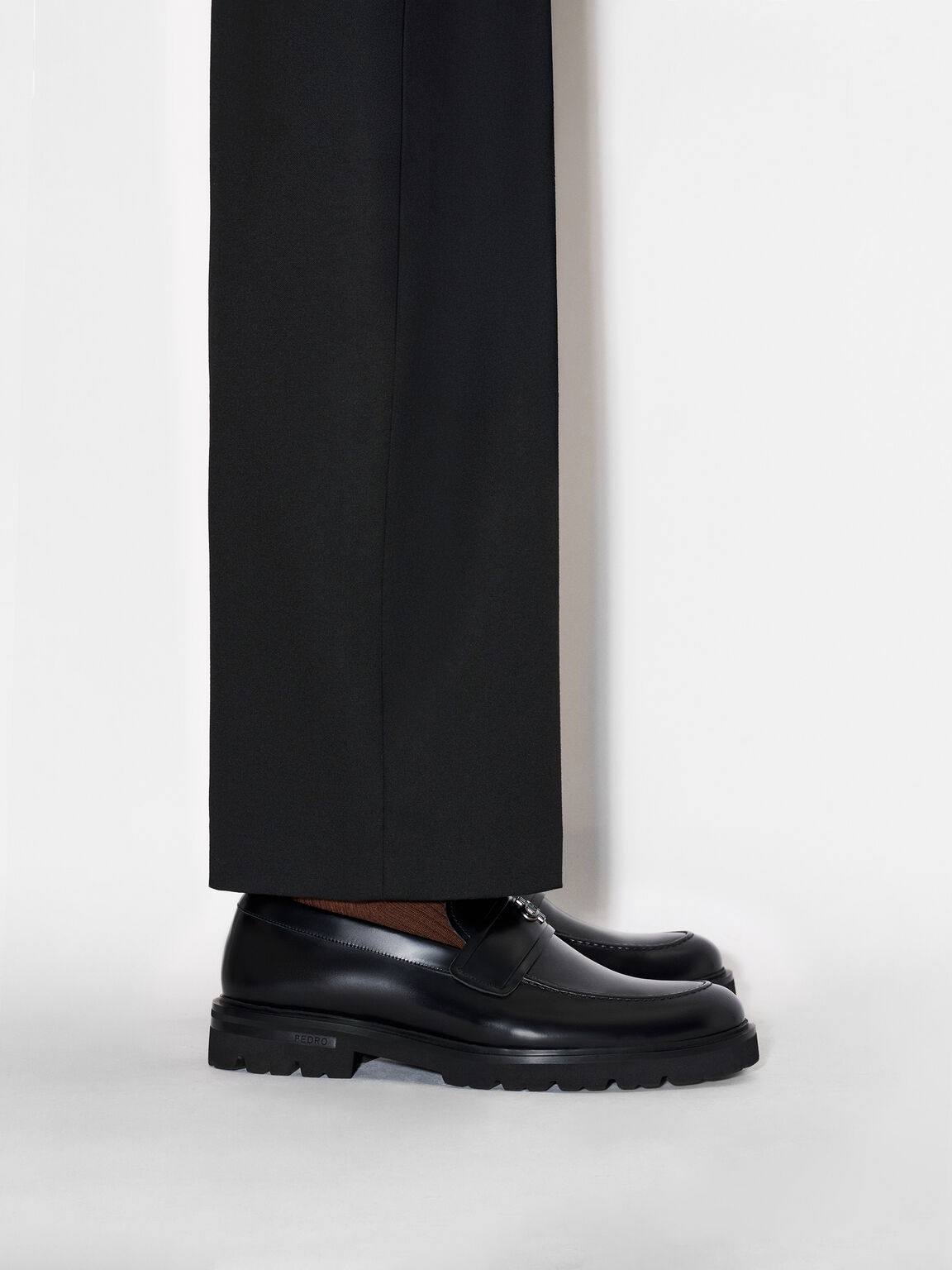 Wyatt Leather Loafers, Black