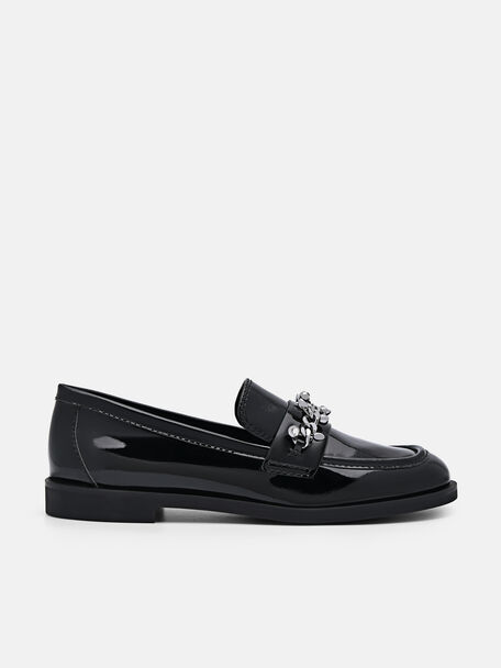 Cami Leather Loafers, Black