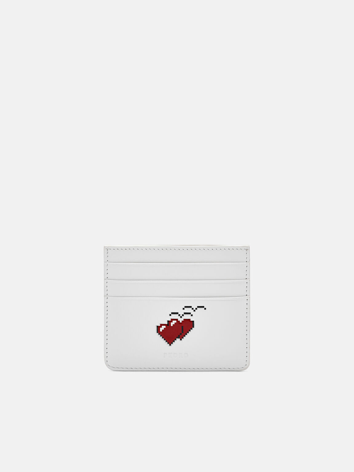 Leather Card Holder, White
