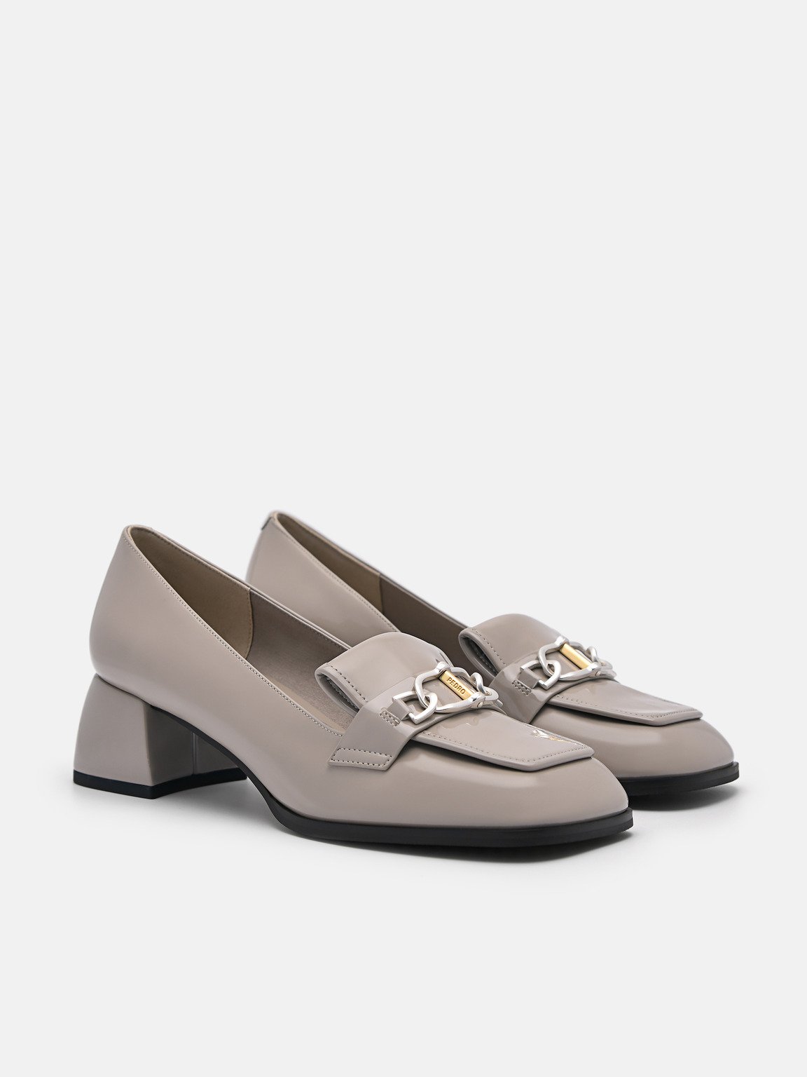 Jean Leather Heel Pumps, Taupe