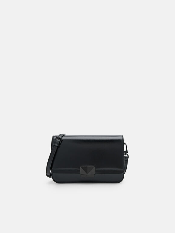 PEDRO Studio Pixel Leather Shoulder Bag, Black