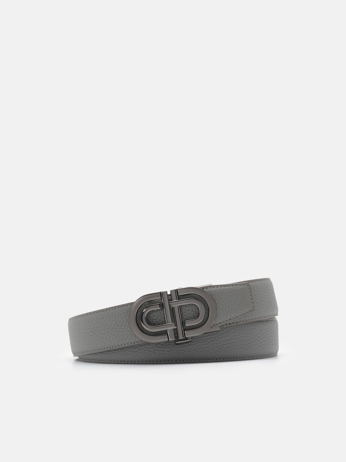Leather Automatic Belt, Grey