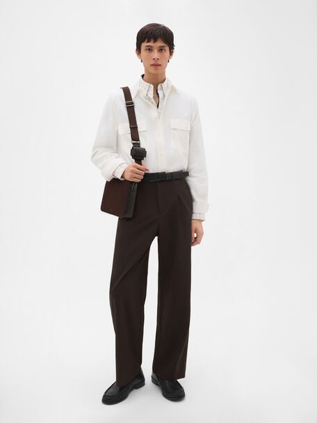 Travis Crossbody Bag, Espresso Brown Suede