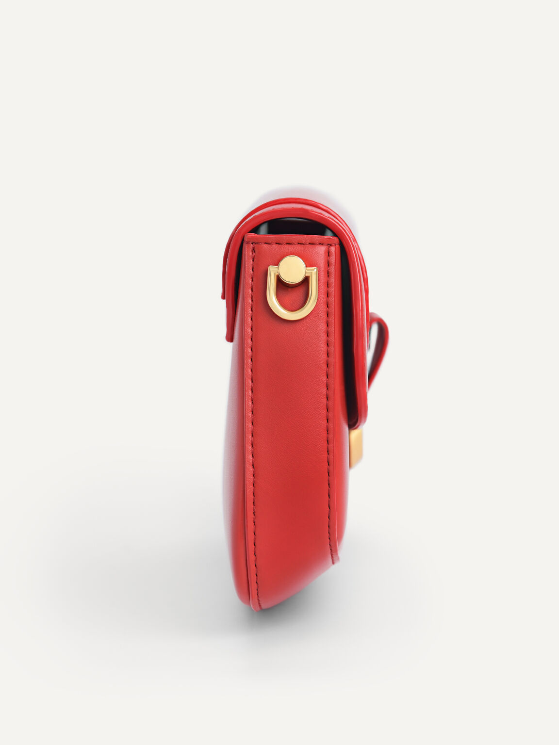 Single Handle Shoulder Bag, Red, hi-res