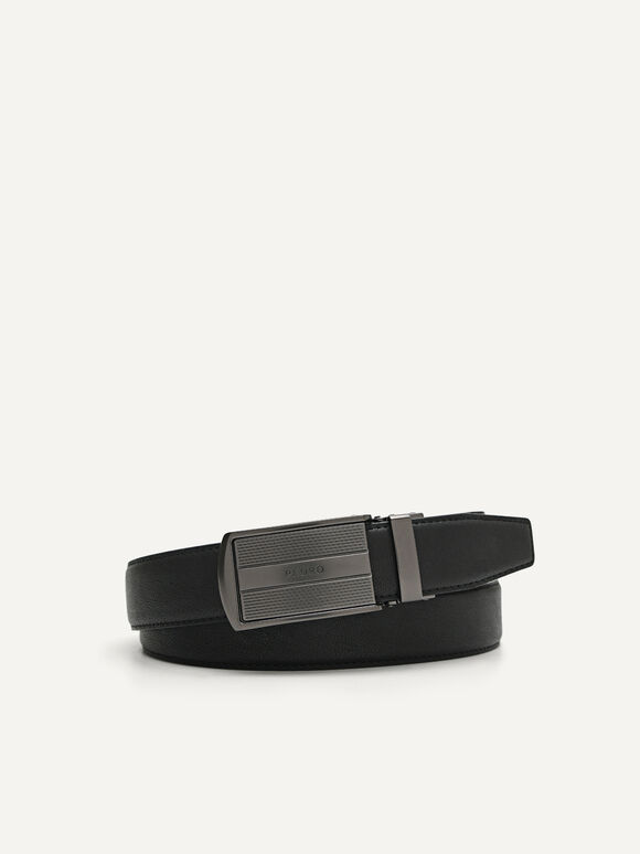 Leather Reversible Automatic Belt, Black