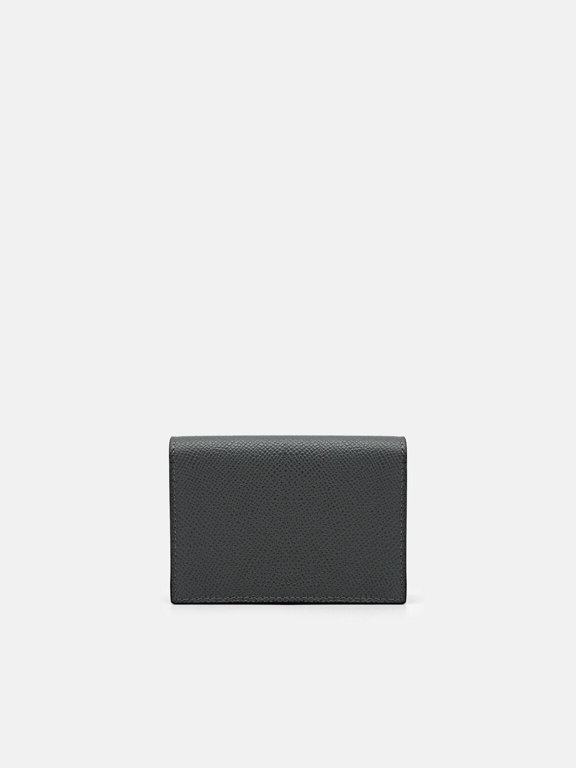 PEDRO Icon Leather Card Holder, Dark Grey